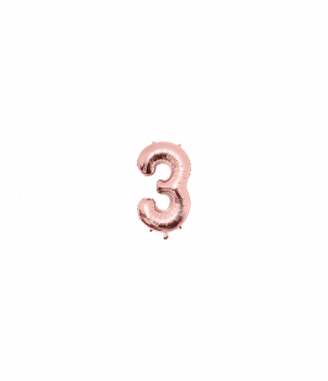 Foil Balloon 40 cm- no.3 Rose Gold