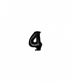 Foil Balloon 40 cm- no.4 Black