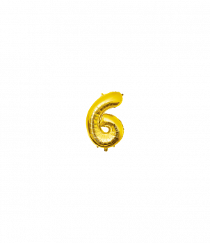 Foil Balloon 40 cm- no.6 Gold