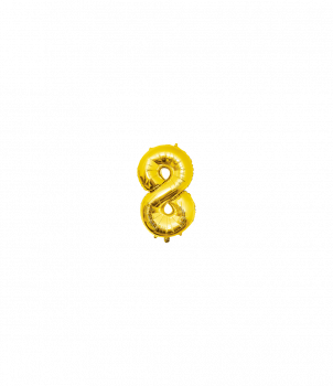 Foil Balloon 40 cm- no.8 Gold
