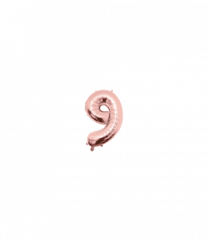 Foil Balloon 40 cm- no.9 Rose Gold