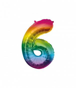 Foil Balloon 86 cm- no.6 Rainbow