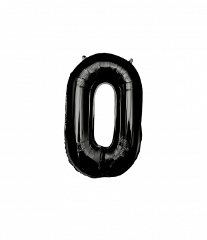 Foil Balloon 86 cm - no.0 Black