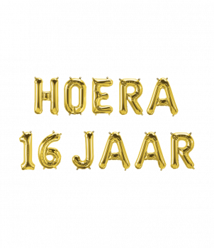 Foil balloon kit - Hoera 16 jaar