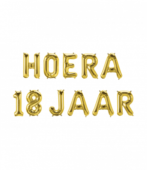 Foil balloon kit - Hoera 18 jaar