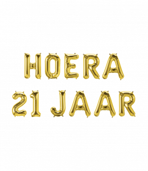 Foil balloon kit - Hoera 21 jaar