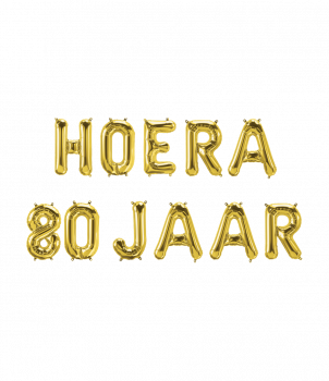 Foil balloon kit - Hoera 80 jaar