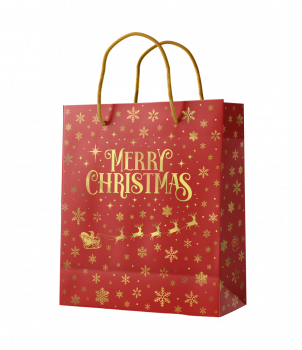 Giftbag M - Merry Christmas red