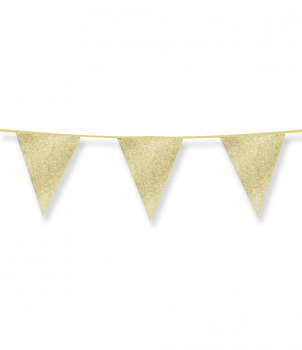 Glitter flags 16 x 20cm - Gold