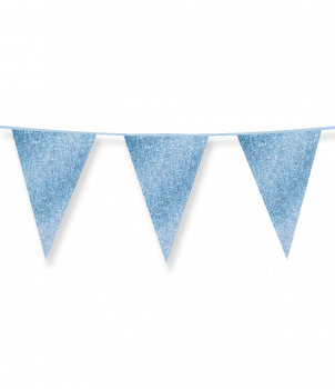 Glitter flags 20 x 30cm - Baby blue
