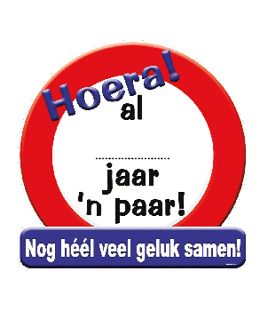 Huldeschild - ... jaar een paar