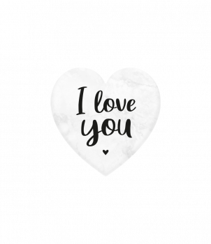 Marmeren hartjes - I love you