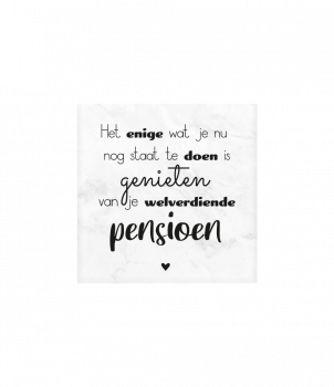 Marmeren onderzetters - Pensioen