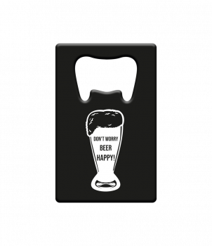 Metal beer opener - Don't worry beer happy