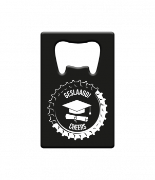 Metal beer opener - Geslaagd school