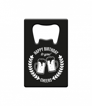 Metal beer opener - Happy birthday