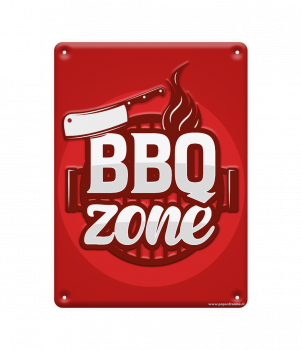 Metal signs - BBQ zone