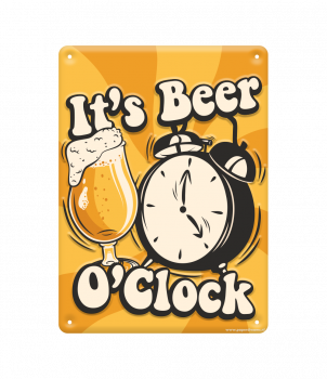 Metal signs - Beer o'clock