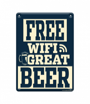 Metal signs - Free wifi