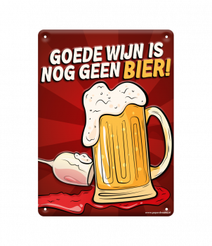 Metal signs - Goede wijn