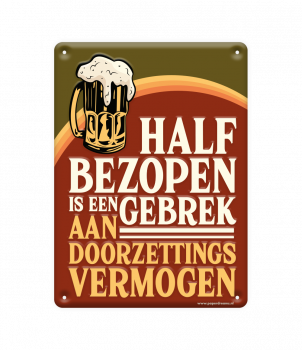 Metal signs - Half bezopen