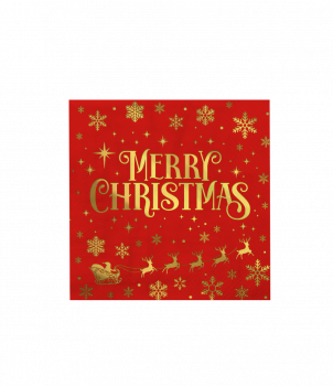 Napkins - Merry Christmas red