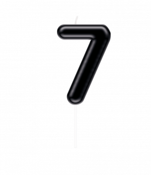 Number candle black - 7