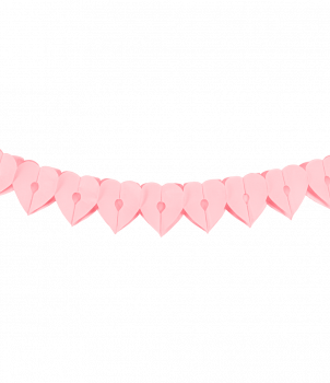 Paper garland - Heart pink