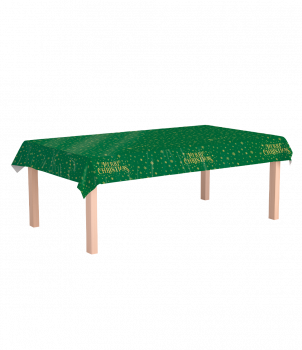 Tablecloth - Merry Christmas green