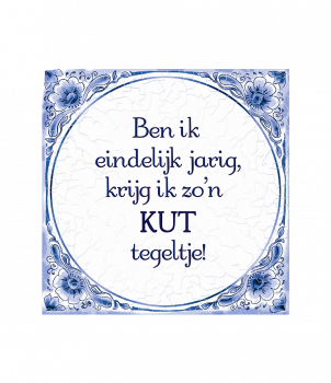 Tegels delfts blauw - Kut tegeltje