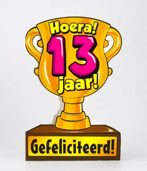 Trofee kaart - 13 jaar