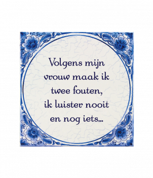 Tegels delfts blauw - Twee fouten