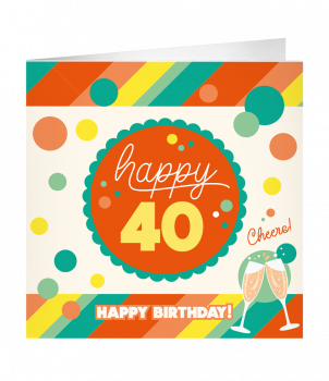 XL Greeting Cards - 40 jaar