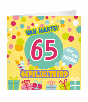 XL Greeting Cards - 65 jaar
