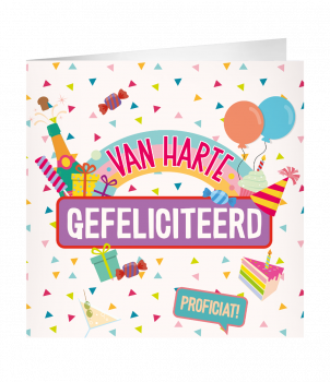 XL Greeting Cards - Van harte gefeliciteerd