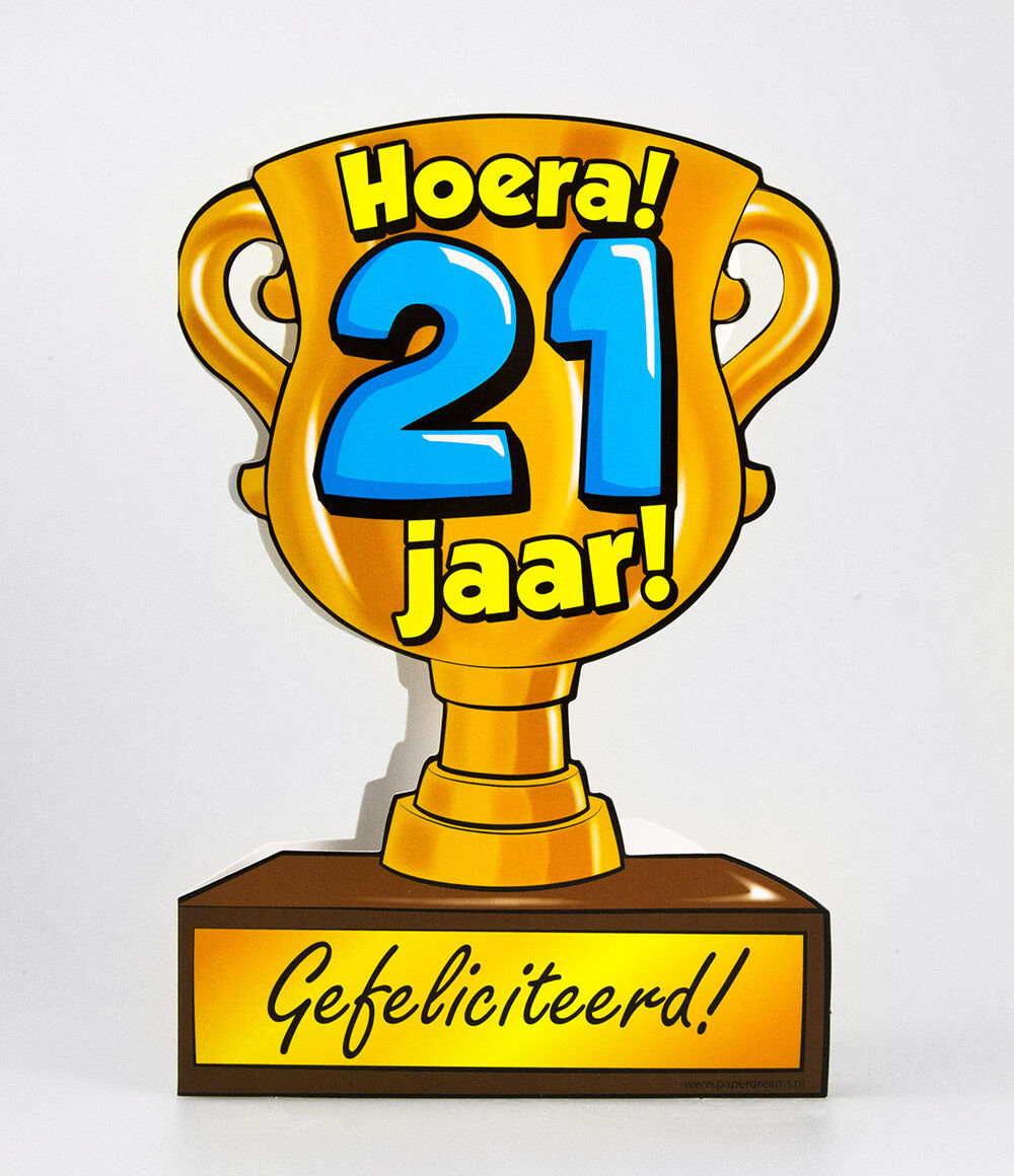 Verwonderlijk Paper Dreams trofee kaart 21 jaar JX-21