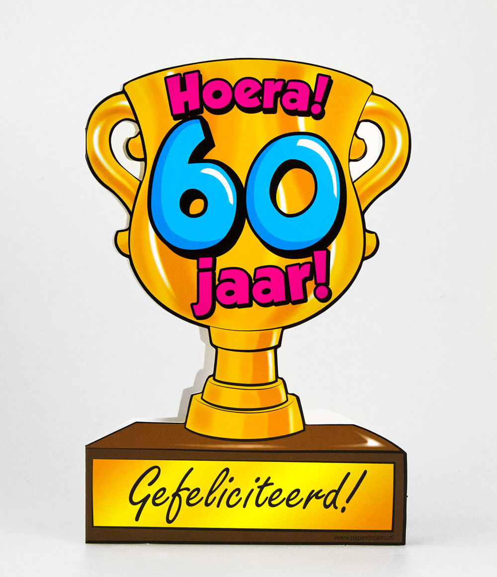 Spiksplinternieuw Paper Dreams trofee kaart 60 jaar LC-83